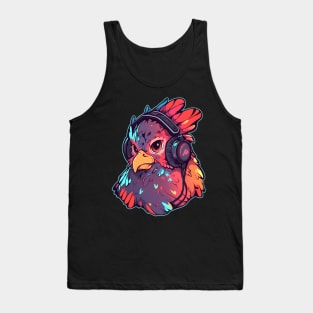 Chicken Headphones Tank Top